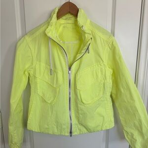 Beate Heymann Streetcouture Neon Yellow Lightweight Zip Up Jacket 8